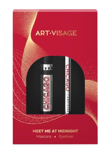 ART-VISAGE набор подарочный meet me at midnight: тушь chicago, подводка-фломастер д/глаз chicago